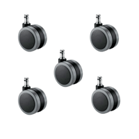 65 mm soft nylon wheels. Pack 5 units.